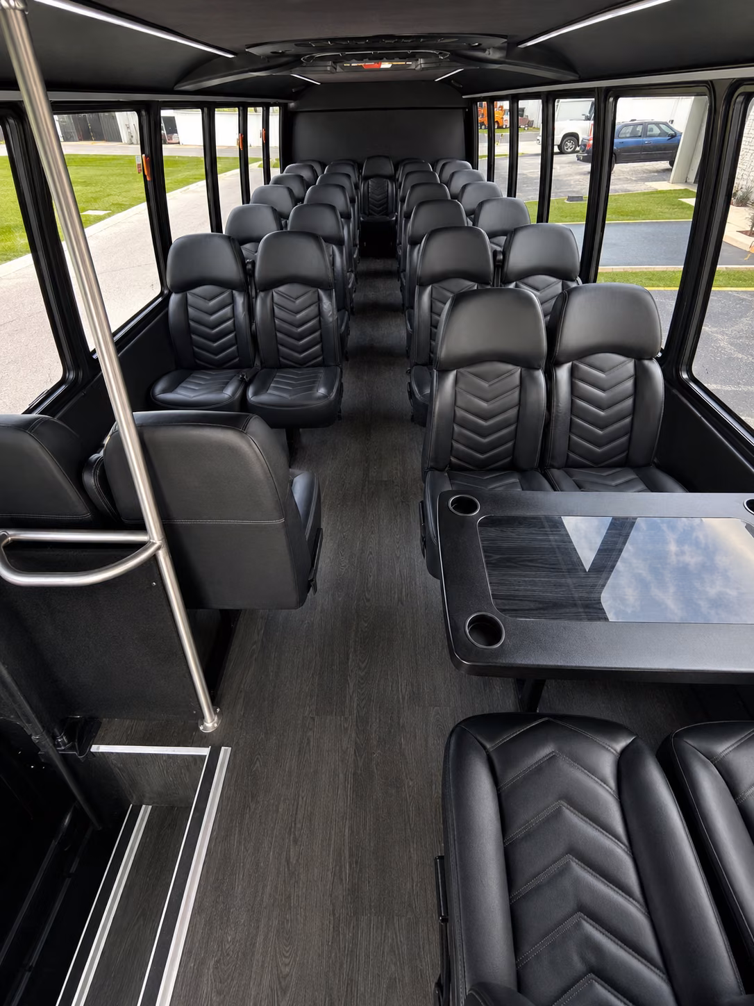bayonne 18 passenger minibus interior
