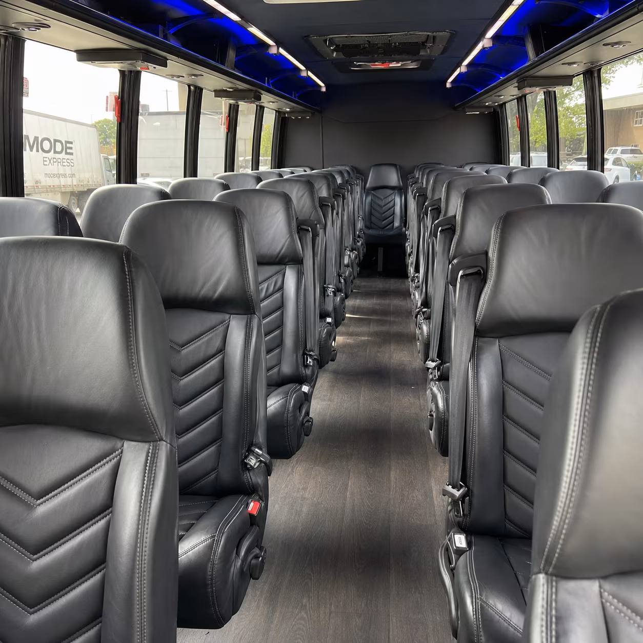 bayonne 25 passenger minibus inside