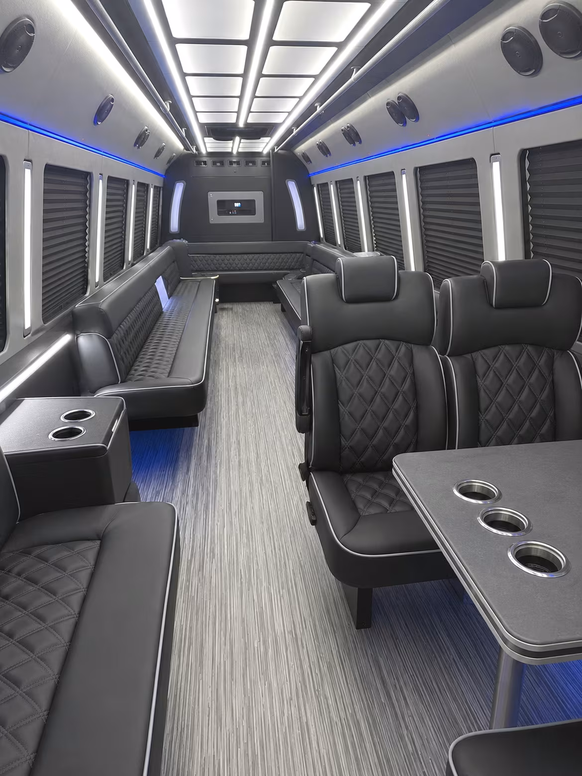 bayonne 25 passenger party bus inside