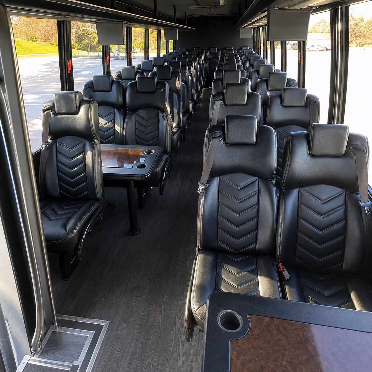 bayonne 28 passenger minibus inside