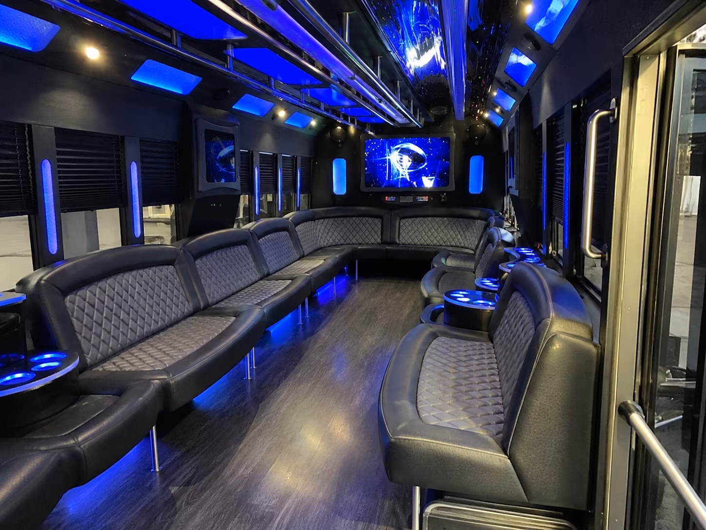 bayonne 28 passenger party bus interior