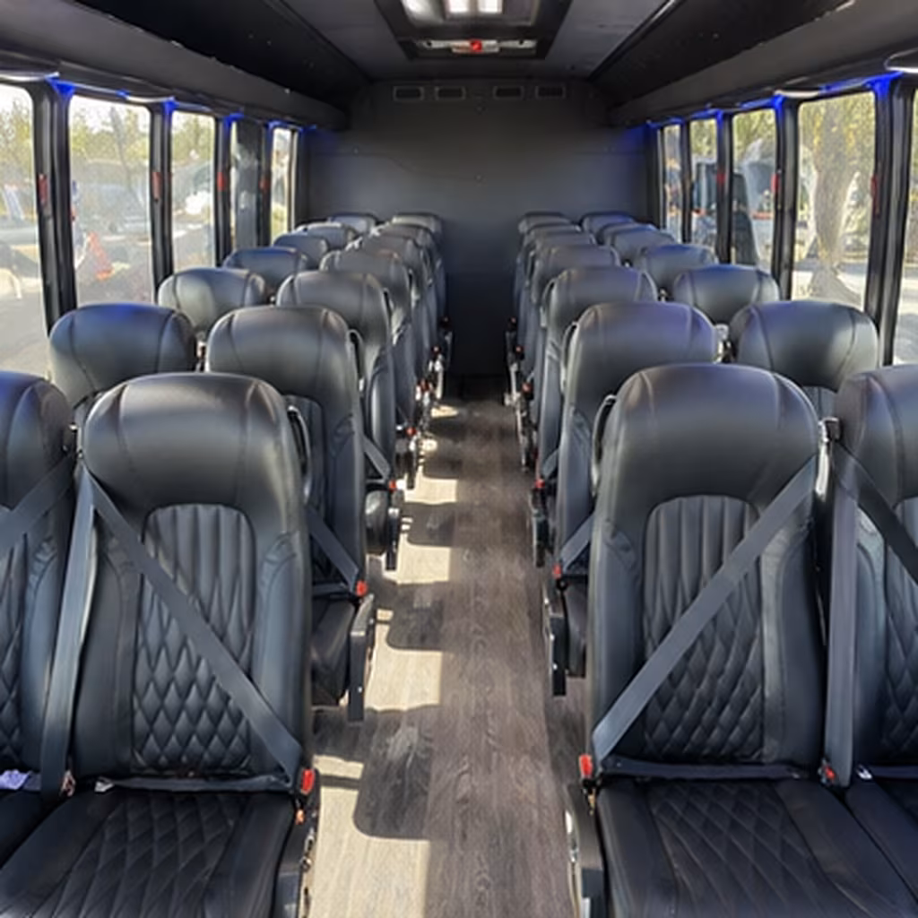 bayonne 35 passenger minibus interior