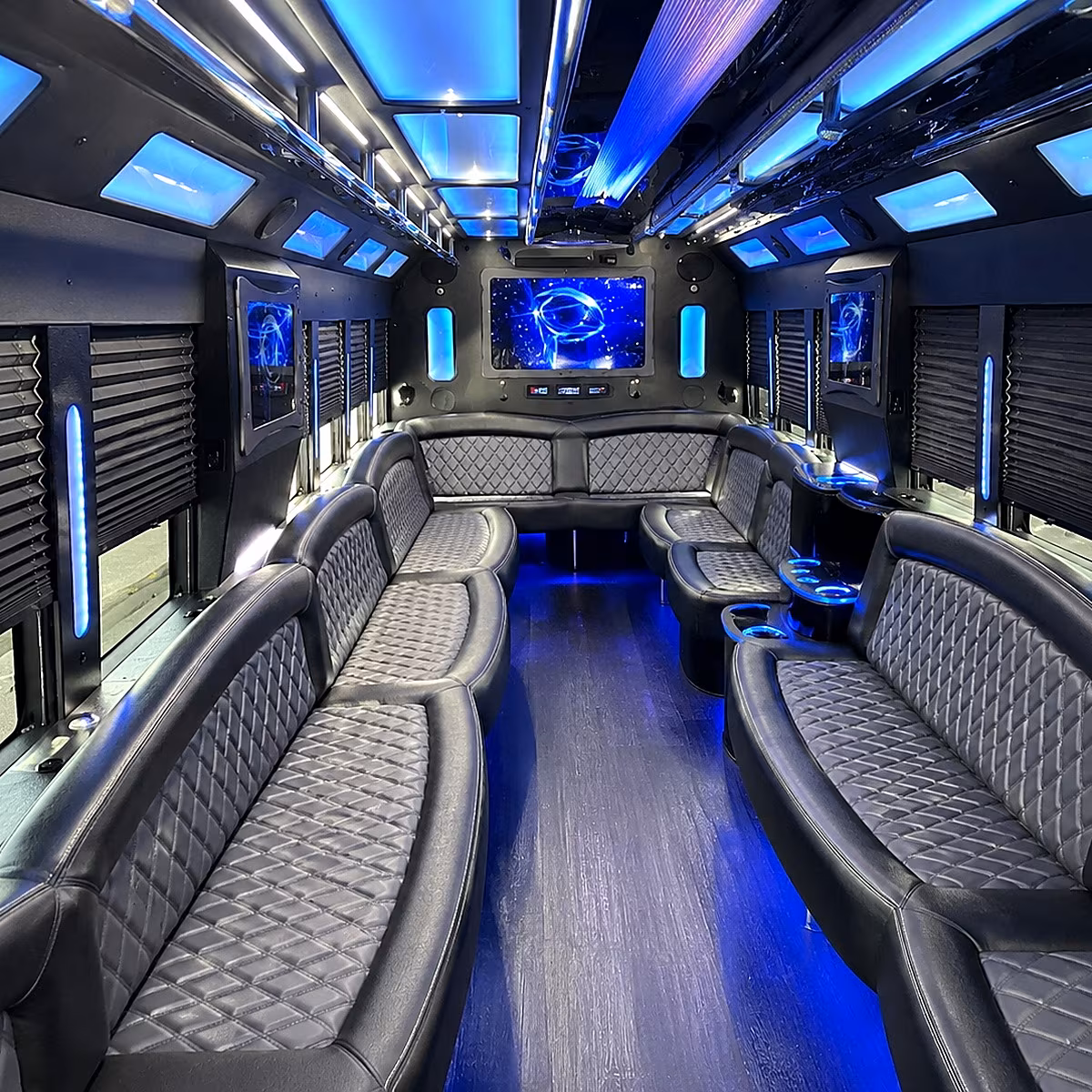 bayonne 50 passenger party bus interior