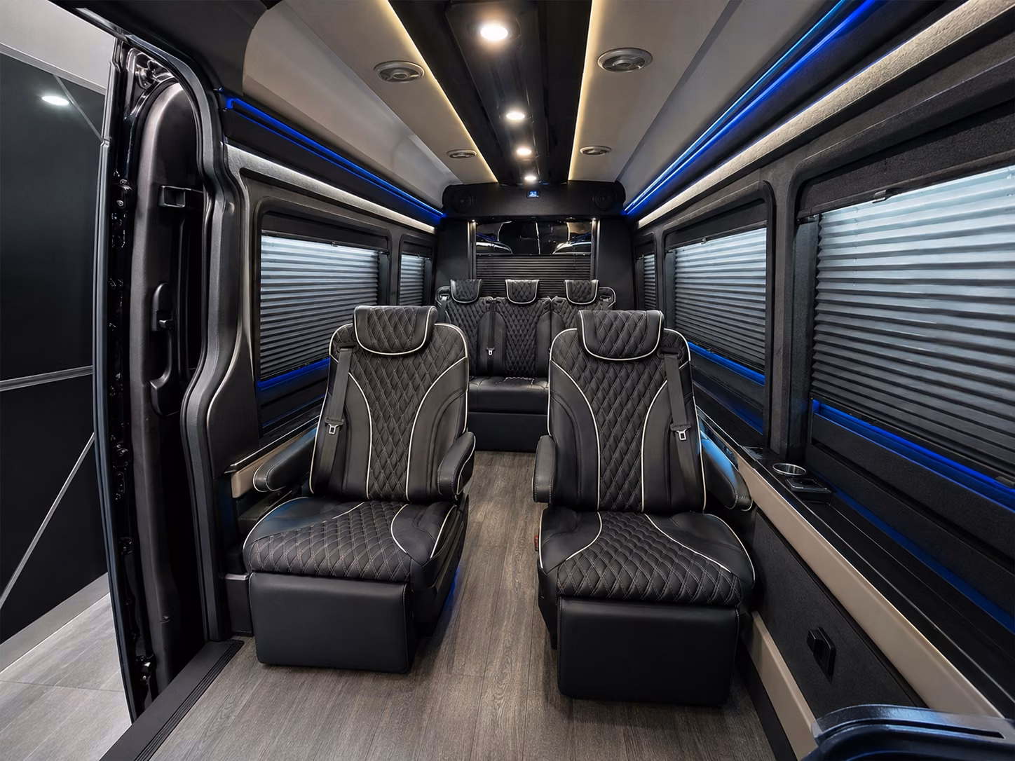 corporate and employee airport shuttle buses in bayonne